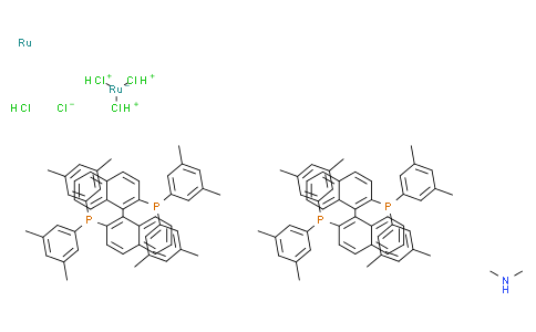 Dimethylammonium dichlorotri(mu-chloro)bis{(S)-(-)-2,2'-bis[di(3,5-xylyl)phosphino]-1,1'-binaphthyl}diruthenate(II)