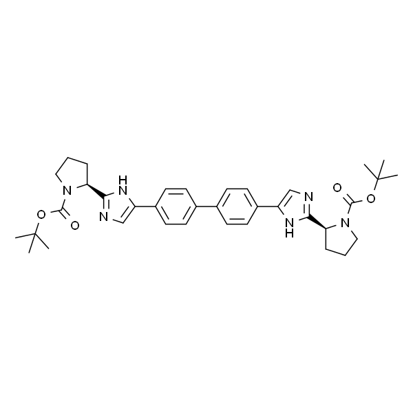 BIs(2-methyl-2-propanyl) (2S,2'S)-2,2'-[4,4'-biphenyldiylbis(1H-imidazole-4,2-diyl)]di(1-pyrrolidinecarboxylate)