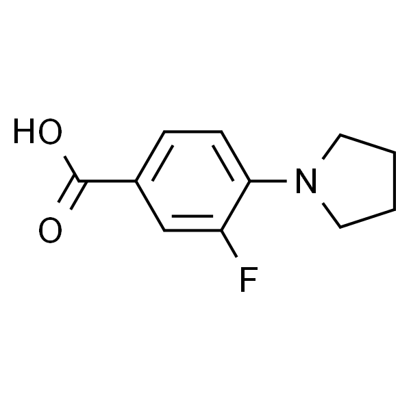 3-Fluoro-4-pyrrolidinobenzoic Acid