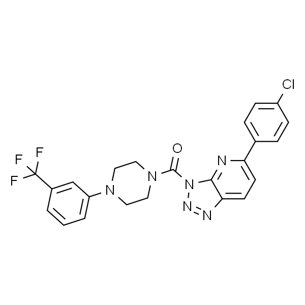 (5-(4-Chlorophenyl)-3H-[1，2，3]triazolo[4，5-b]pyridin-3-yl)(4-(3-(trifluoromethyl)phenyl)piperazin-1-yl)methanone