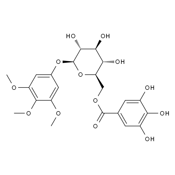 3,4,5-Trimethoxyphenyl-(6'-O-galloyl)-O-β-D-glucopyranoside
