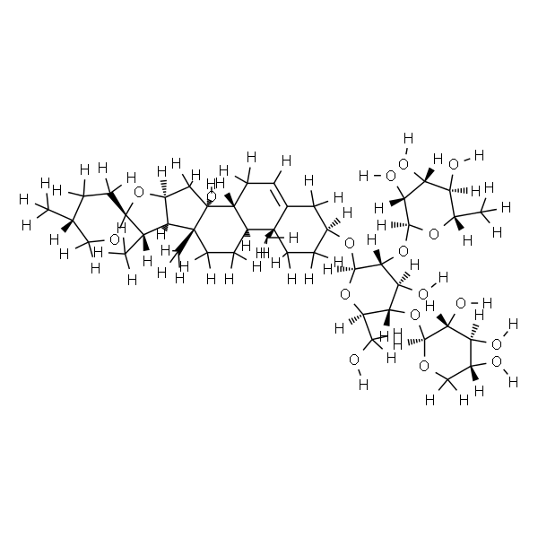 14-hydroxydiosgenin 3-O-α-L-rhamnopyranosyl-(1→2)-[β-D-xylopyranosyl-(1→4)]-β-D-glucopyranoside