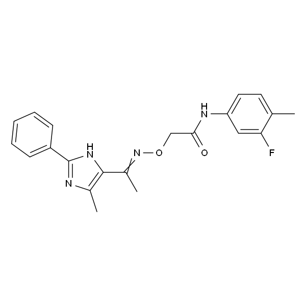 N-(3-Fluoro-4-methylphenyl)-2-(((1-(4-methyl-2-phenyl-1H-imidazol-5-yl)ethylidene)amino)oxy)acetamide