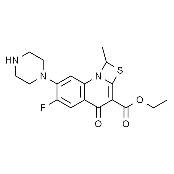 Ethyl 6-fluoro-1-methyl-4-oxo-7-(piperazin-1-yl)-1,4-dihydro-[1,3]thiazeto[3,2-a]quinoline-3-carboxylate