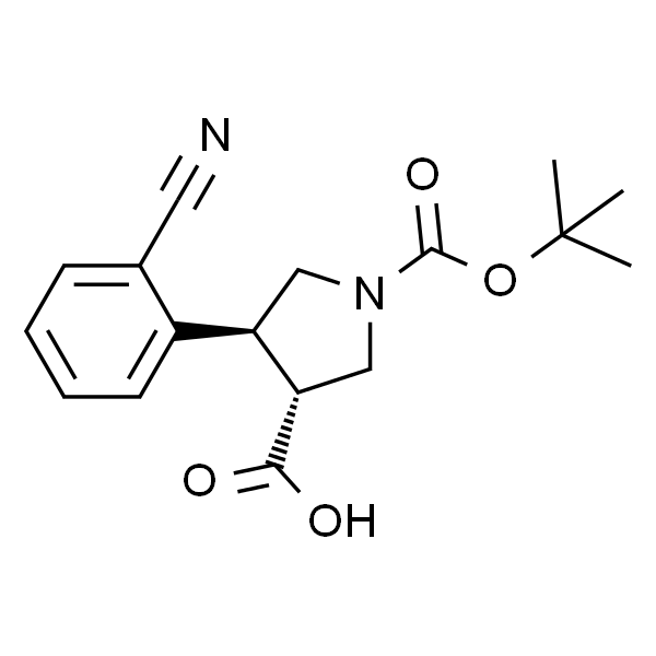 (3R，4S)-rel-1-(tert-Butoxycarbonyl)-4-(2-cyanophenyl)pyrrolidine-3-carboxylic acid
