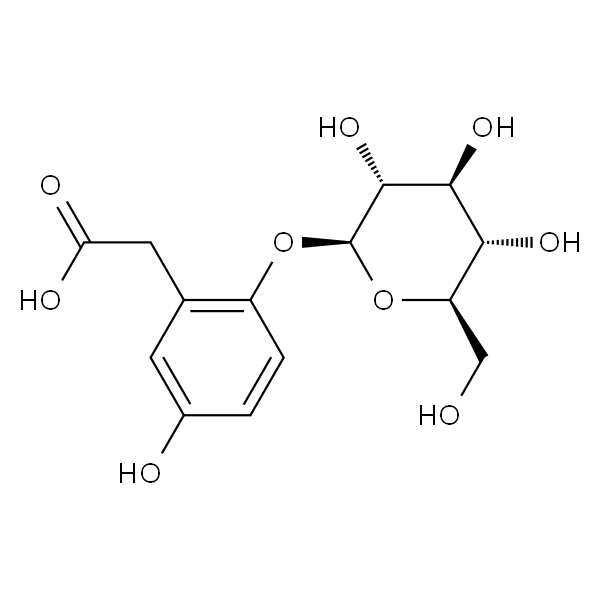 Benzeneacetic acid, 2-(b-D-glucopyranosyloxy)-5-hydroxy-