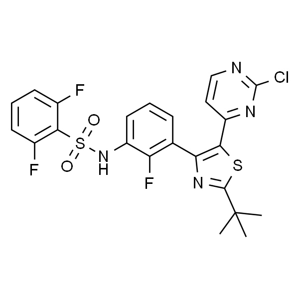N-(3-(2-(tert-Butyl)-5-(2-chloropyrimidin-4-yl)thiazol-4-yl)-2-fluorophenyl)-2,6-difluorobenzenesulfonamide