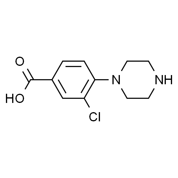3-Chloro-4-piperazinobenzoic acid