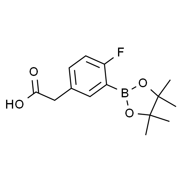 2-(4-Fluoro-3-(4，4，5，5-tetramethyl-1，3，2-dioxaborolan-2-yl)phenyl)acetic acid