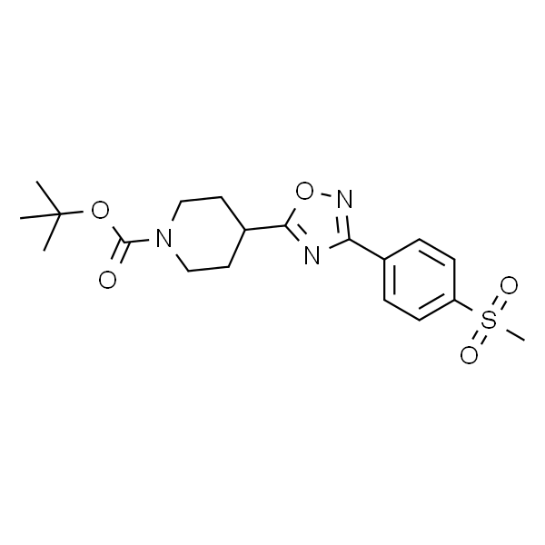 3-[4-(Methylsulfonyl)phenyl]-5-(1-Boc-4-piperidyl)-1，2，4-oxadiazole