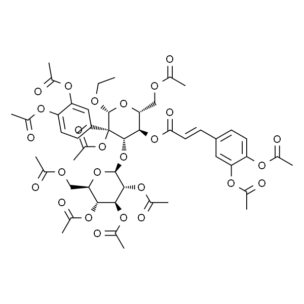 2-(3,4-Diacetoxyphenyl)ethyl 2,6-di-O-acetyl-4-O-[(2E)-3-(3,4-dia cetoxyphenyl)-2-propenoyl]-3-O-(2,3,4,6-tetra-O-acetyl-β-D-glucop yranosyl)-β-D-glucopyranoside