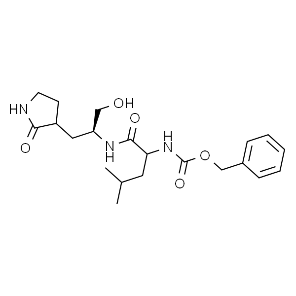 Carbamic acid, N-[(1S)-1-[[[(1S)-1-(hydroxymethyl)-2-(2-oxo-3-pyrrolidinyl)ethyl]amino]carbonyl]-3-methylbutyl]-, phenylmethyl ester