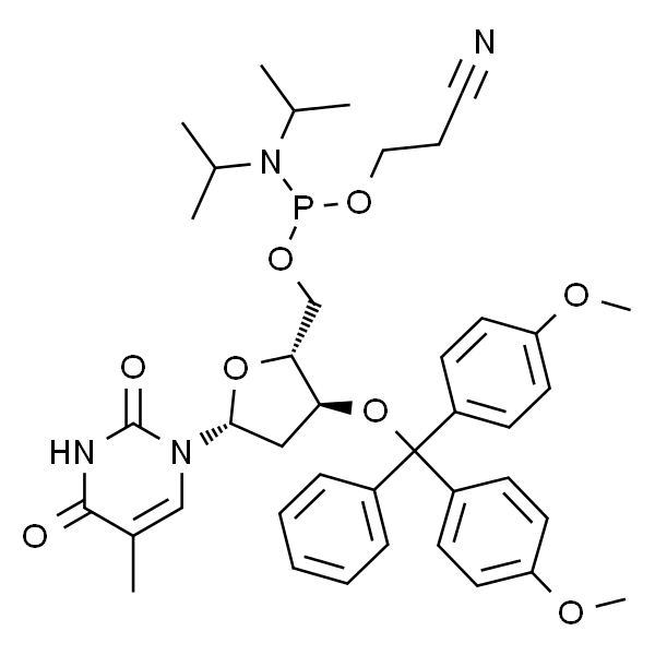 5'-O-[(Diisopropylamino)-(2-cyanoethoxy)phosphinyl]-3'-O-(4,4'-dimethoxytrityl)thymidine
