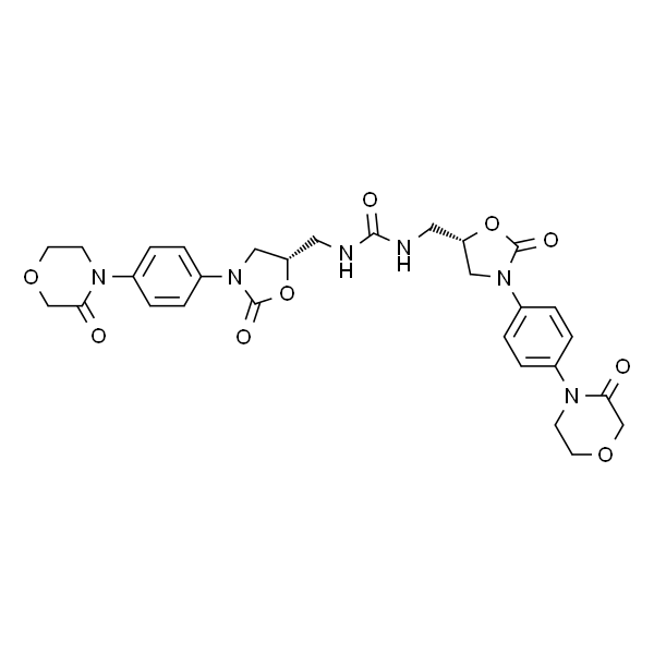1,3-bis(((S)-2-oxo-3-(4-(3-oxomorpholino)phenyl)oxazolidin-5-yl)methyl)urea