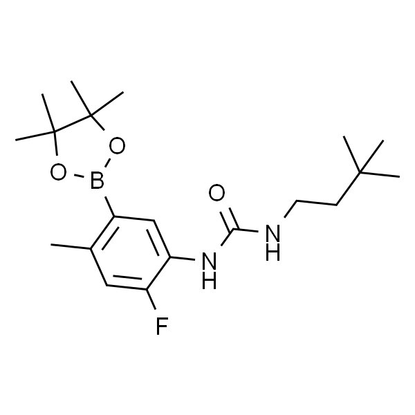 1-(3,3-Dimethylbutyl)-3-(2-fluoro-4-methyl-5-(4,4,5,5-tetramethyl-1,3,2-dioxaborolan-2-yl)phenyl)urea