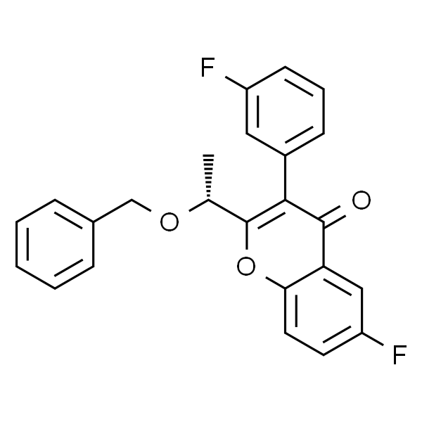 4H-1-Benzopyran-4-one, 6-fluoro-3-(3-fluorophenyl)-2-[(1R)-1-(phenylmethoxy)ethyl]-