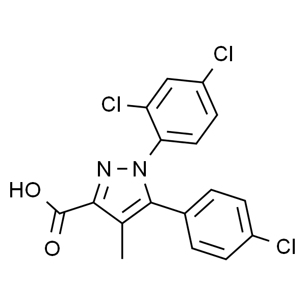 5-(4-Chlorophenyl)-1-(2，4-dichlorophenyl)-4-methylpyrazole-3-carboxylic acid