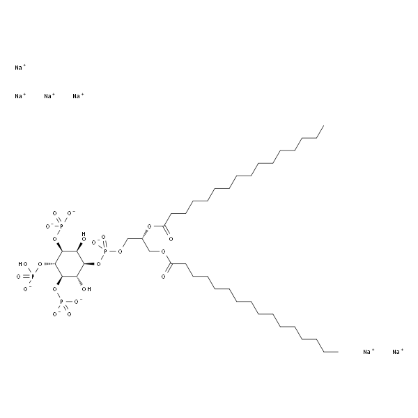 Phosphatidylinositol tris-3,4,5-phosphate, 1,2-dipalmitoyl Na salt