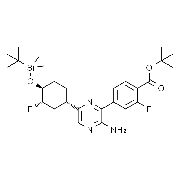 tert-Butyl 4-(3-amino-6-((1S,3S,4S)-4-((tert-butyldimethylsilyl)oxy)-3-fluorocyclohexyl)pyrazin-2-yl)-2-fluorobenzoate