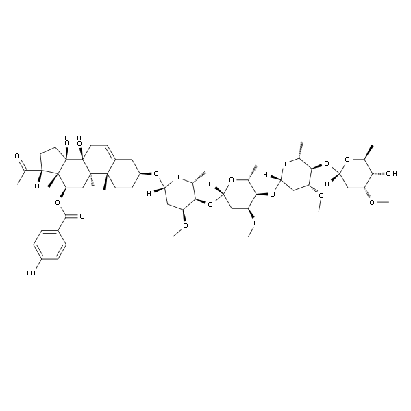 Qingyangshengenin 3-O-α-L-cymaropyranosyl-(1→4)-β-D-oleandropyranosyl-(1→4)-β-D-cymaropyranosyl-(1→4)-β-D-cymaropyranoside