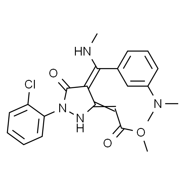 (Z)-Methyl 2-(1-(2-chlorophenyl)-4-((3-(dimethylamino)phenyl)(methylamino)methylene)-5-oxo-4，5-dihydro-1H-pyrazol-3-yl)acetate