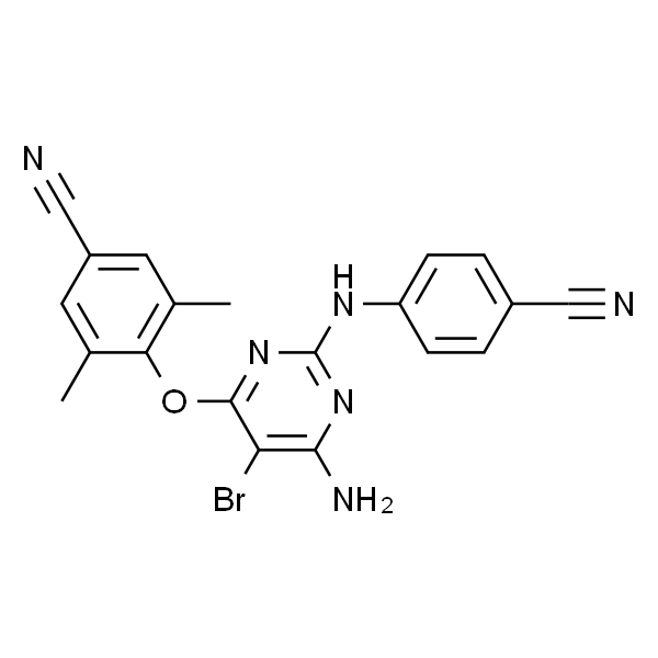 4-[[6-amino-5-bromo-2-[(4-cyanophenyl)amino]-4-pyrimidinyl]oxy]-3, 5-dimethylbenzonitrile