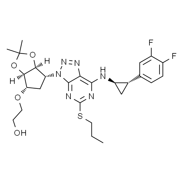 2-(((3aR,4S,6R,6aS)-6-(7-(((1R,2S)-2-(3,4-Difluorophenyl)cyclopropyl)amino)-5-(propylthio)-3H-[1,2,3]triazolo[4,5-d]pyrimidin-3-yl)-2,2-dimethyltetrahydro-3aH-cyclopenta[...
