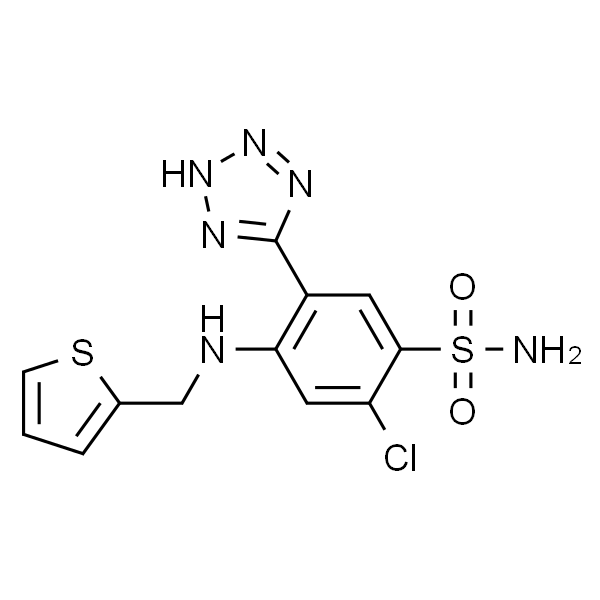 2-Chloro-5-(2H-tetrazol-5-yl)-4-((thiophen-2-ylmethyl)amino)benzenesulfonamide