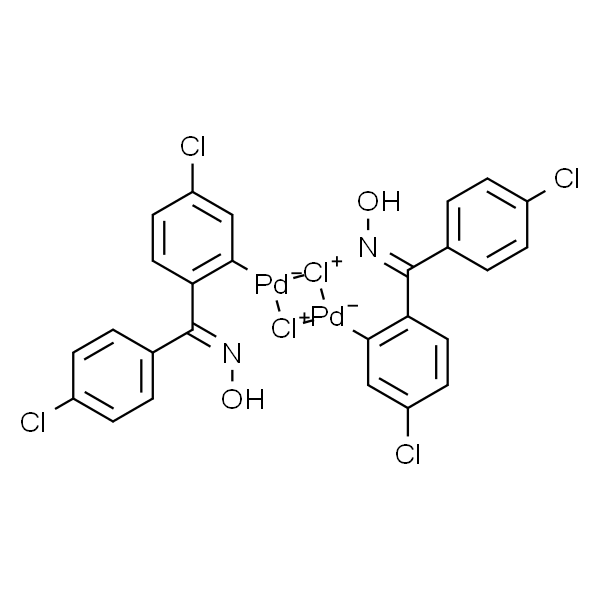 Di-μ-chlorobis[5-chloro-2-[(4-chlorophenyl)(hydroxyimino-κN)methyl]phenyl-κC]palladium dimer