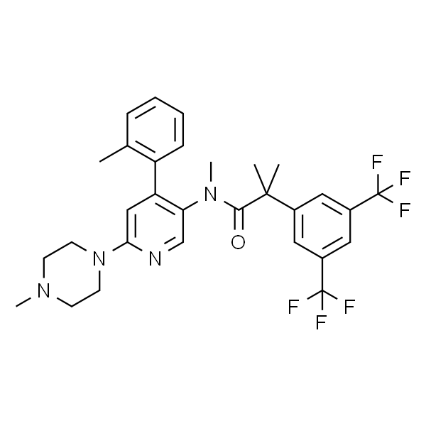 2-[3,5-bis(trifluoromethyl)phenyl]-N,2-dimethyl-N-[4-(2-methylphenyl)-6-(4-methylpiperazin-1-yl)pyridin-3-yl]propanamide