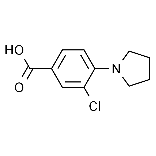 3-Chloro-4-pyrrolidinobenzoic Acid