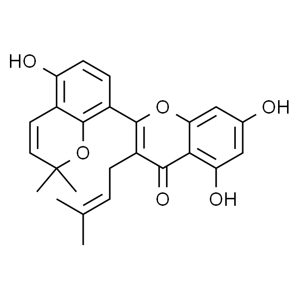 5,7-Dihydroxy-2-(5-hydroxy-2,2-dimethyl-2H-1-benzopyran-8-yl)-3-(3-methyl-2-butenyl)-4H-1-benzopyran-4-one