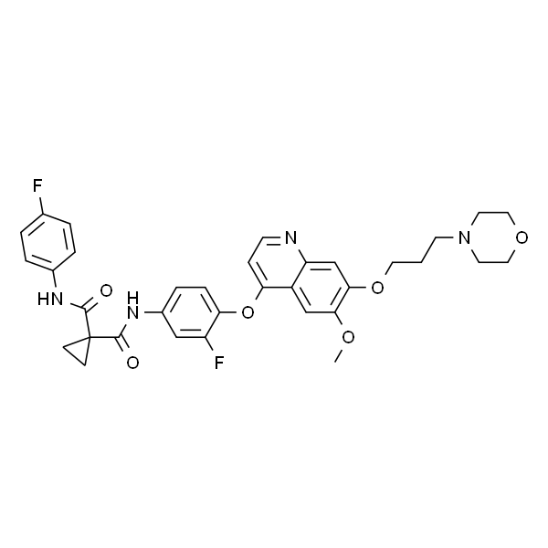 N-(3-Fluoro-4-((6-methoxy-7-(3-morpholinopropoxy)quinolin-4-yl)-oxy)phenyl)-N-(4-fluorophenyl)cyclopropane-1,1-dicarboxamide