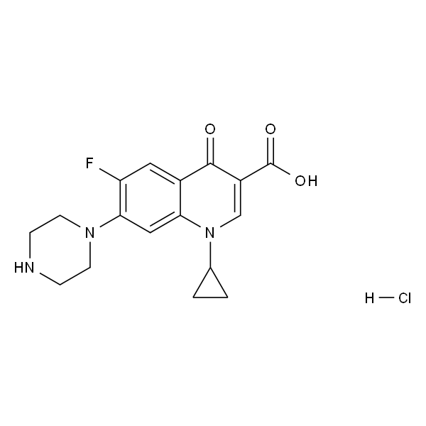 1-Cyclopropyl-6-fluoro-4-oxo-7-(piperazin-1-yl)-1,4-dihydroquinoline-3-carboxylic acid xhydrochloride