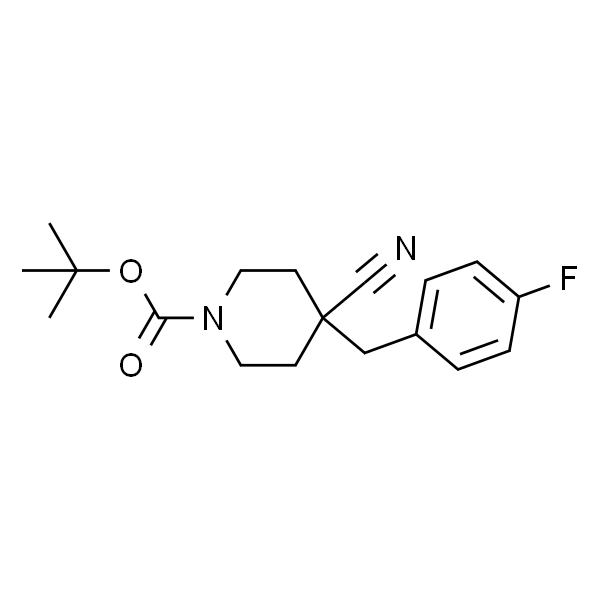 tert-Butyl 4-cyano-4-(4-fluorobenzyl)piperidine-1-carboxylate