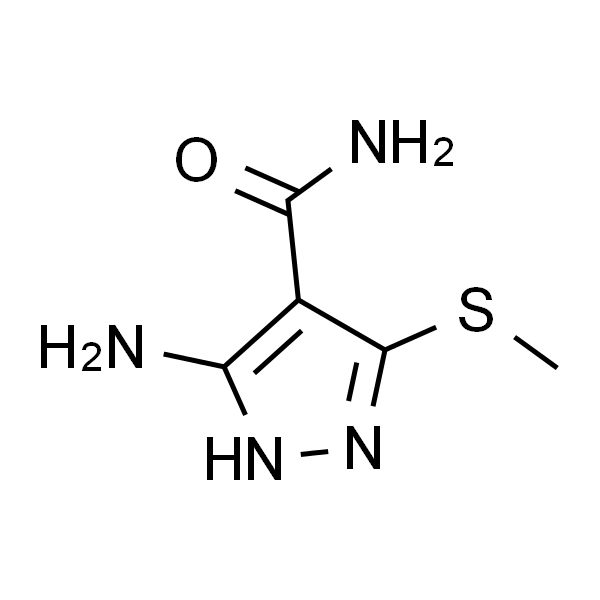 5-Amino-3-(methylthio)-4-pyrazolecarboxamide