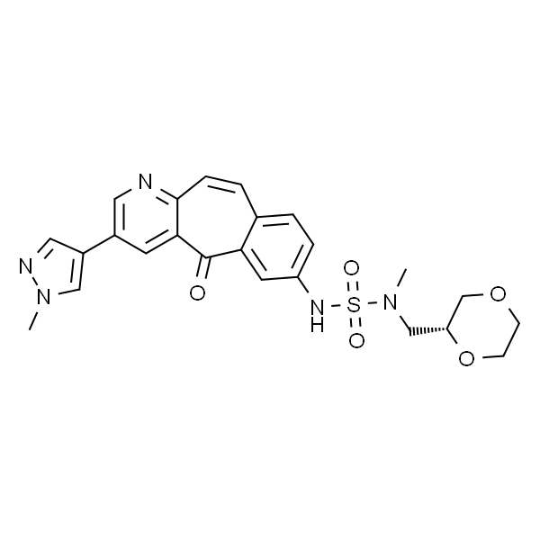 9-[[[(2R)-1,4-dioxan-2-yl]methyl-methylsulfamoyl]amino]-2-(1-methylpyrazol-4-yl)-11-oxobenzo[1,2]cyclohepta[2,4-b]pyridine
