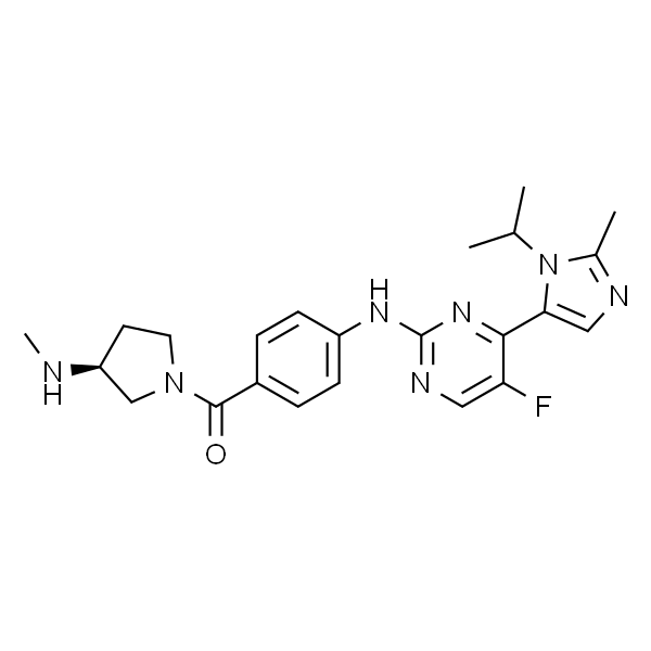 (S)-(4-((5-Fluoro-4-(1-isopropyl-2-methyl-1H-imidazol-5-yl)pyrimidin-2-yl)amino)phenyl)(3-(methylamino)pyrrolidin-1-yl)methanone