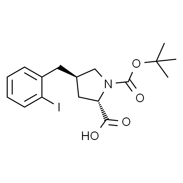 (2S，4R)-1-(tert-Butoxycarbonyl)-4-(2-iodobenzyl)pyrrolidine-2-carboxylic acid