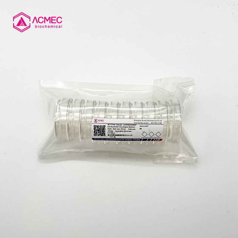 Confocal Dish (Coverglass Bottom Dish)  Dish size :35mm ，Hole size :20mm，Coverglass thickness : 0.175mm