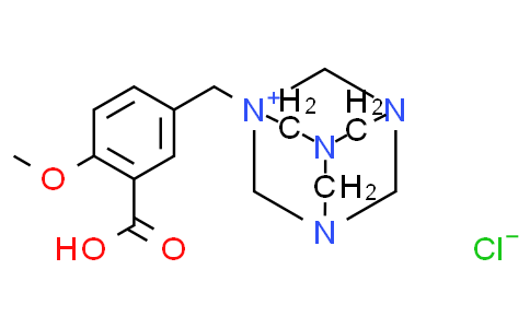 3,5,7-Triaza-1-azoniatricyclo[3.3.1.13,7]decane, 1-[(3-carboxy-4-methoxyphenyl)methyl]-, chloride