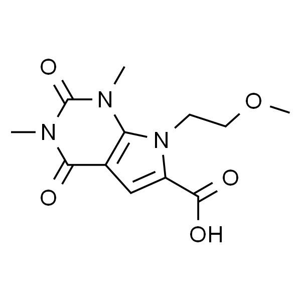 7-(2-Methoxyethyl)-1,3-diMethyl-2,4-dioxo-2,3,4,7-tetrahydro-1H-pyrrolo[2,3-d]pyriMidine-6-carboxylic acid, 96%
