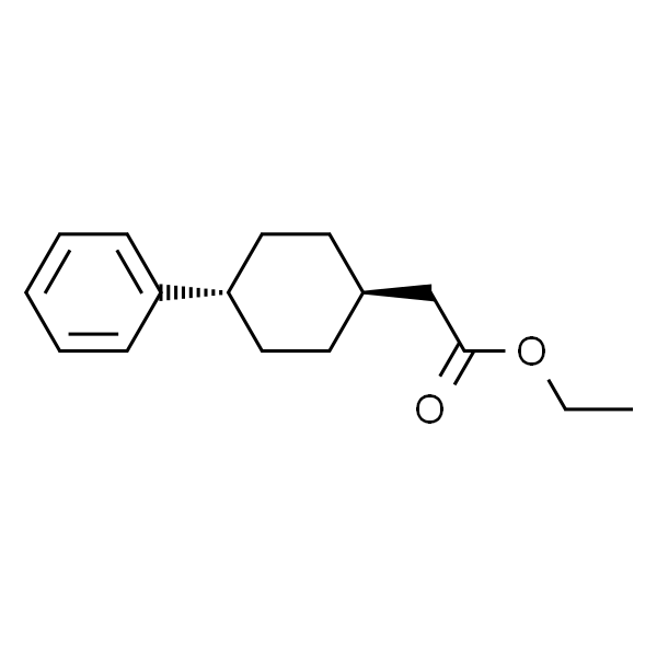 Cyclohexaneacetic acid, 4-phenyl-, ethyl ester, trans-