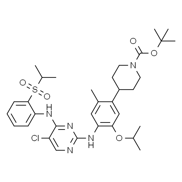 4-[4-[[5-Chloro-4-[[2-[(propan-2-yl)sulfonyl]phenyl]amino]pyrimidin-2-yl]amino]-5-isopropoxy-2-methylphenyl]piperidine-1-carboxylic acid tert-butyl ester