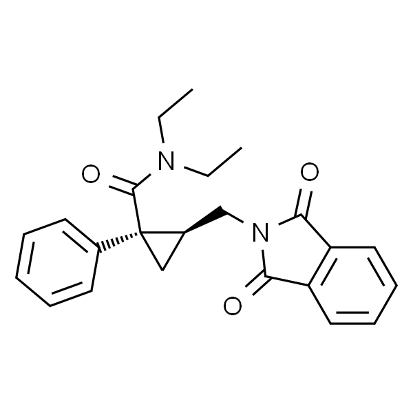 cis-2-((1,3-Dioxoisoindolin-2-yl)methyl)-N,N-diethyl-1-phenylcyclopropanecarboxamide