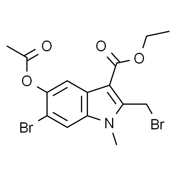 Ethyl 5-acetoxy-6-bromo-2-(bromomethyl)-1-methyl-1H-indole-3-carboxylate