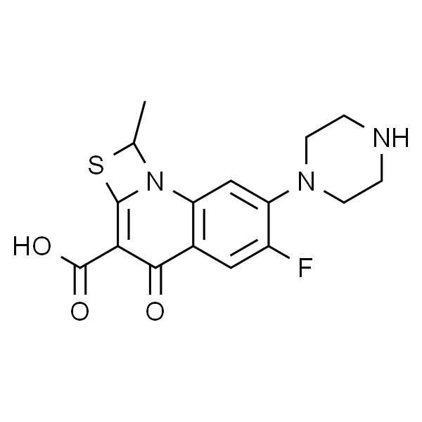 6-Fluoro-1-methyl-4-oxo-7-(1-piperazinyl)-4H-[1,3]thiazeto[3,2-a]quinoline-3-carboxylic acid