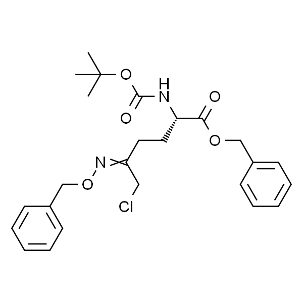 L-Norleucine, 6-chloro-N-[(1,1-dimethylethoxy)carbonyl]-5-[(phenylmethoxy)imino]-, phenylmethyl ester