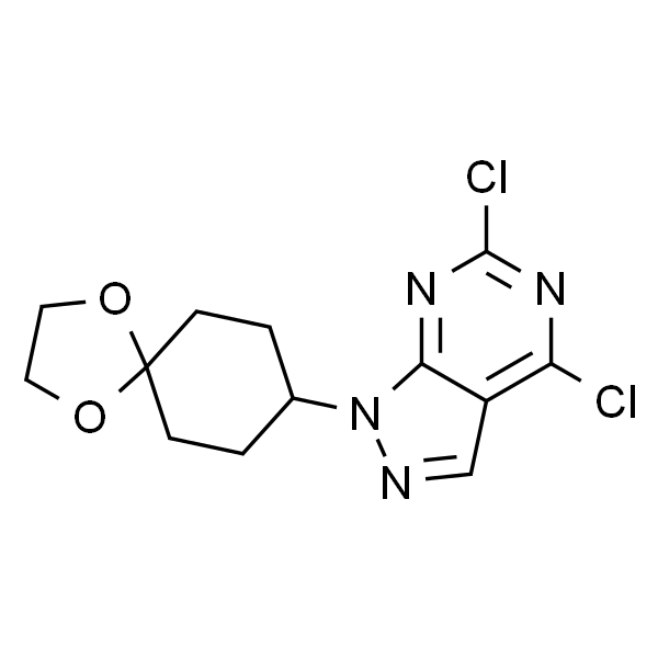 4,6-dichloro-1-(1,4-dioxaspiro[4.5]decan-8-yl)-1H-pyrazolo[3,4-d]pyrimidine