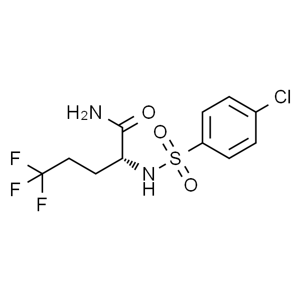 Pentanamide, 2-[[(4-chlorophenyl)sulfonyl]amino]-5,5,5-trifluoro-, (2R)-